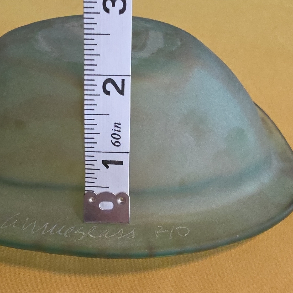 Vintage Annieglass (Signed) Small Oval Glass Bowl - Picture 6 of 8